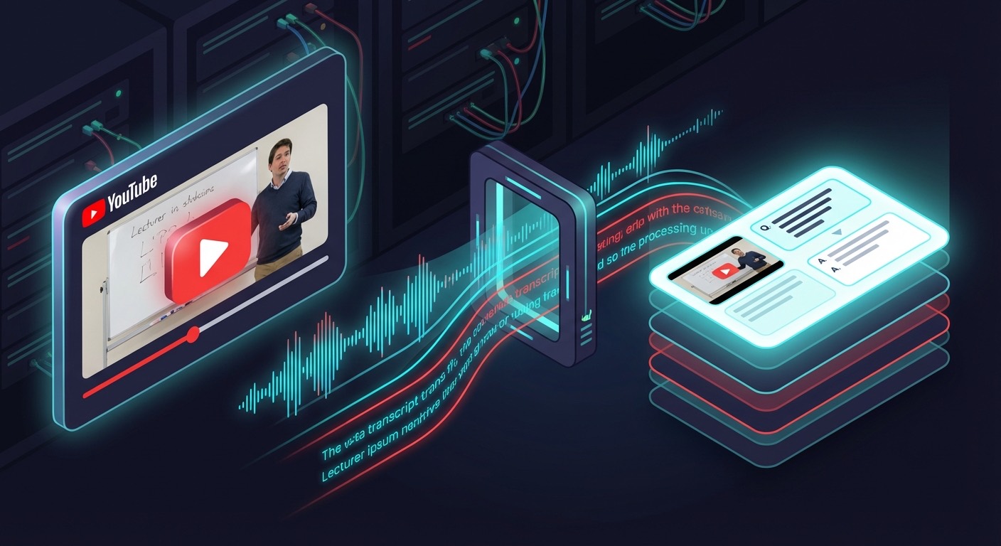 AI turning a YouTube video into flashcards