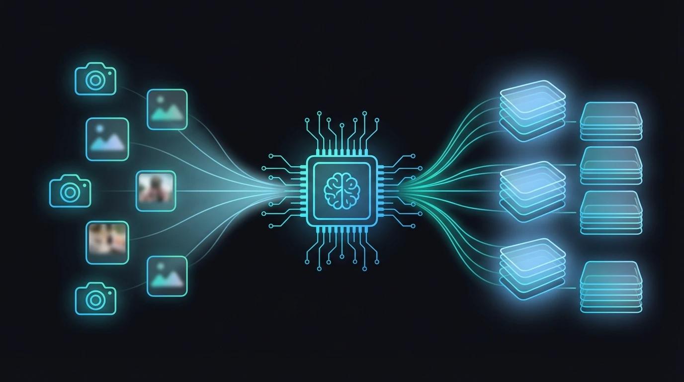 Images transforming into flashcards with AI